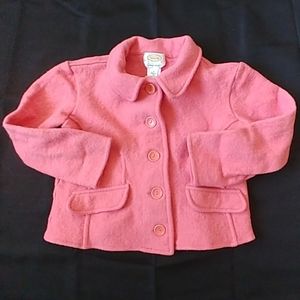 Talbots Wool Alpaca Blend Pink Girls Jacket